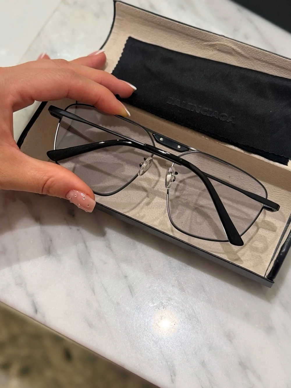 Balenciaga Eyewear Tag 2.0 Navigator Sunglasses Authentic BB0246SA 004 61